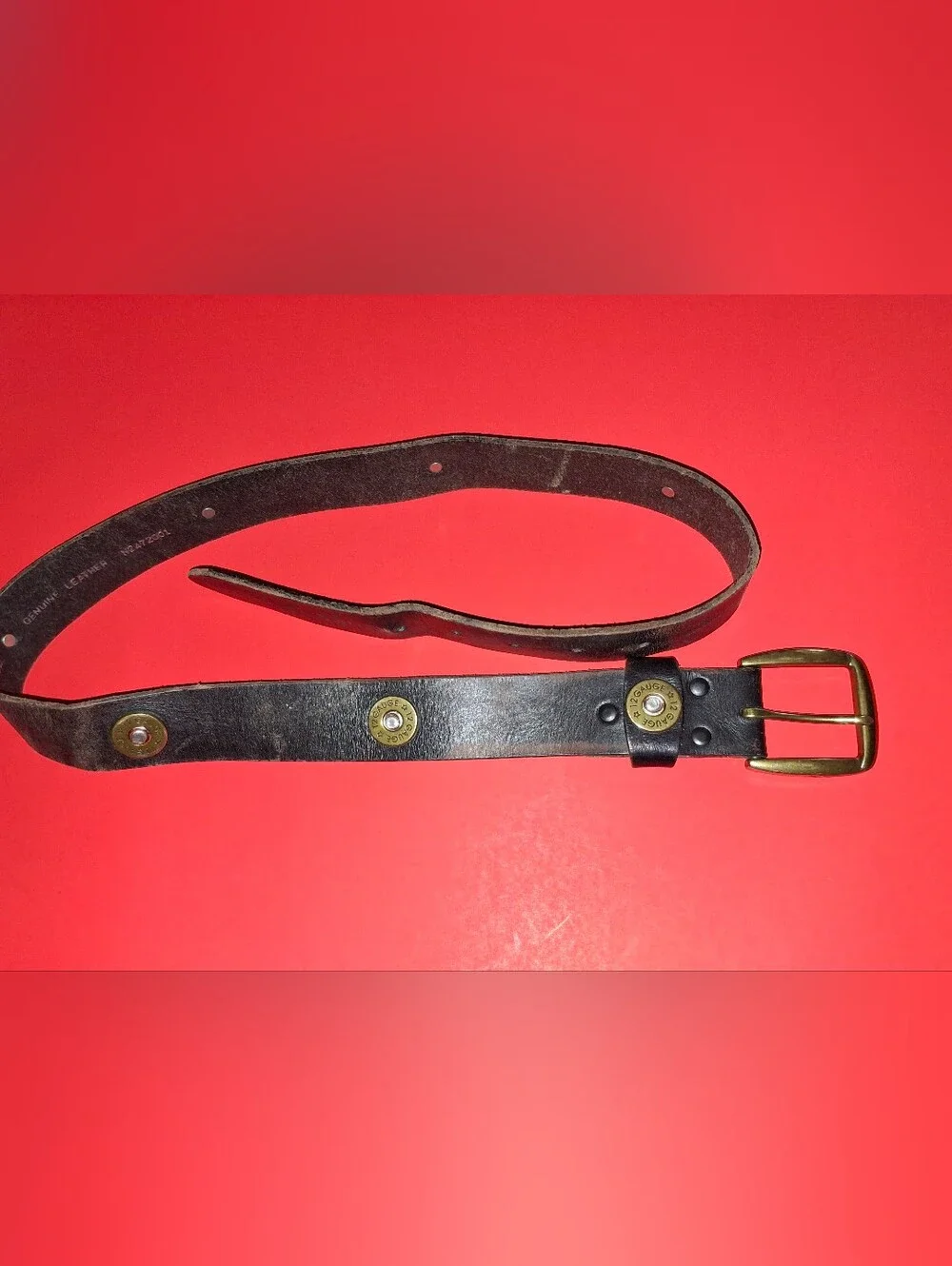Nacona Men's Brown Leather 12 Gauge Shotgun Shell Belt